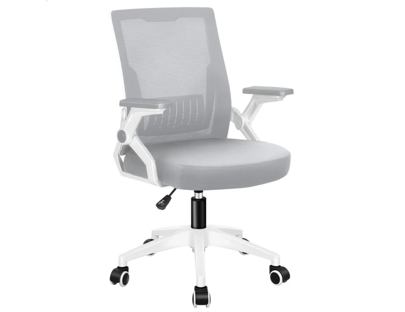 ALFORDSON Mesh Office Chair Executive Computer Gaming Racing Work Fabric Seat Grey & White