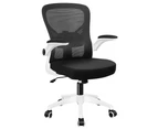 ALFORDSON Mesh Office Chair Executive Tilt Fabric Seat Racing Work Computer Black & White