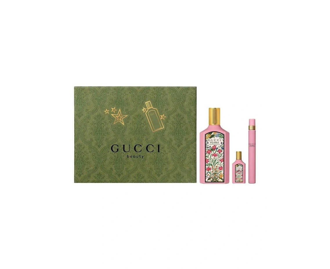 Gucci Flora Gorgeous Gardenia 3 Piece 100ml Eau De Parfum