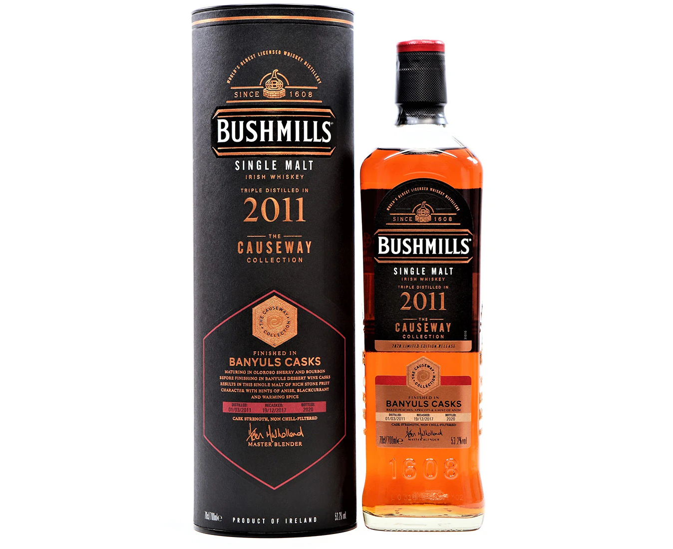 Bushmills 2011 Banyuls Cask Finish The Causeway Collection 2020 Release 700ml