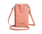Cute Mini Mobile Phone Purse for Women Girls Lovely Messenger Bag PU Shoulder Bag Cell-Phone Wallet Small Crossbody Bag-Color-Black