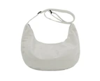 Fashion Crossbody Bag for Women Men Denim Shoulder Bag Large Capacity Casual Hobo Bag Tote Handbag Purse-Color-White