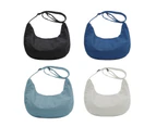 Fashion Crossbody Bag for Women Men Denim Shoulder Bag Large Capacity Casual Hobo Bag Tote Handbag Purse-Color-White