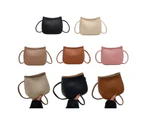 Fashion Crossbody Bag for Women All-matching Shoulder Bag Vintage PU Leather Messenger Bag Teens Simple Casual Sling Bag-Color-Black