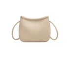 Fashion Crossbody Bag for Women All-matching Shoulder Bag Vintage PU Leather Messenger Bag Teens Simple Casual Sling Bag-Color-Khaki