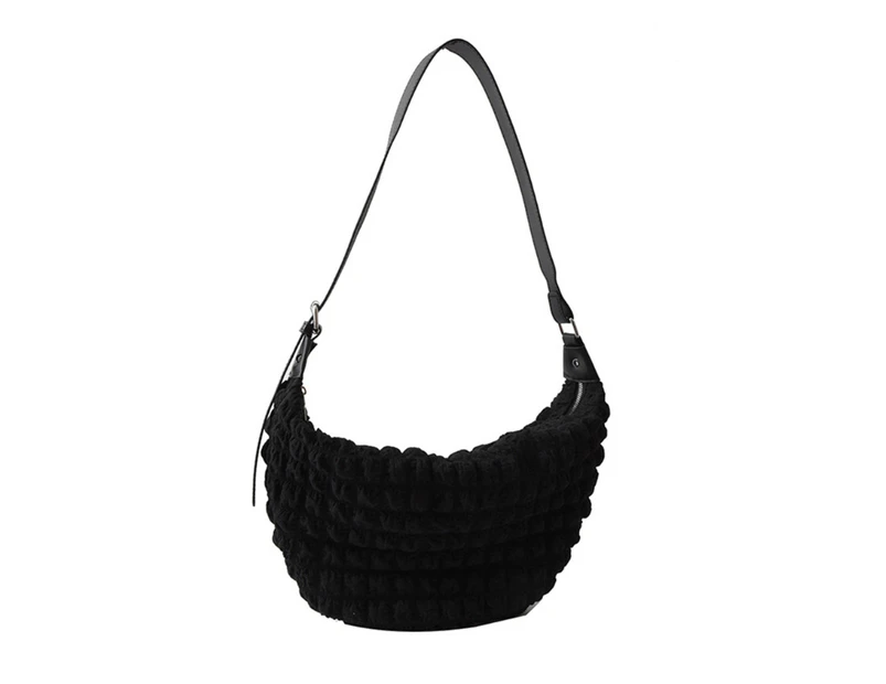 Fahion Shoulder Bag for Women Rhombus Padded Plaid Puffy Bag Crossbody Bag Handbag Messenger Bag Satchel Bags-Color-Black