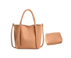 Fashion Bucket Bags Leather Crossbody Bag Shoulder Bag Gift for Women Girl Black/Brown/Apricot/Pink/Beige/Yellow/Khaki-Color-apricot