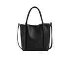 Fashion Bucket Bags Leather Crossbody Bag Shoulder Bag Gift for Women Girl Black/Brown/Apricot/Pink/Beige/Yellow/Khaki-Color-Black