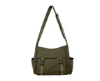 Crossbody Bag Womens Lightweight Vintage Canvas Postman Bag Simple Single Shoulder Bag Casual Bag-Color-Beige