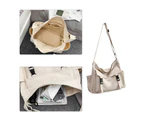 Crossbody Bag Womens Lightweight Vintage Canvas Postman Bag Simple Single Shoulder Bag Casual Bag-Color-White