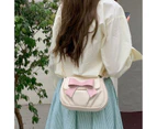 Fashion Ruched Crossbody Bag for Women All-matching Bowknot Shoulder Bag Soft PU Leather Messenger Bag Cute Cloud Bag