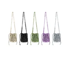 Fashion Drawstring Shoulder Bags Crossbody Bag Pleated Bucket Shaped Bags for Women Girls-Color-Silver