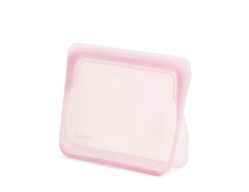 Stasher 828ml Silicone Stand Up Mini Food/Leftovers Saver Storage Bag Pouch Pink