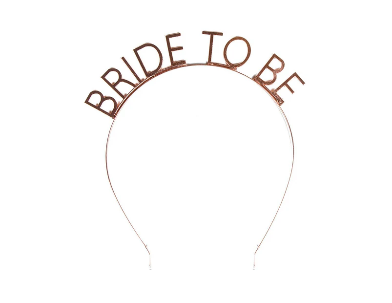 Rose Gold Metal Bride To Be Headband