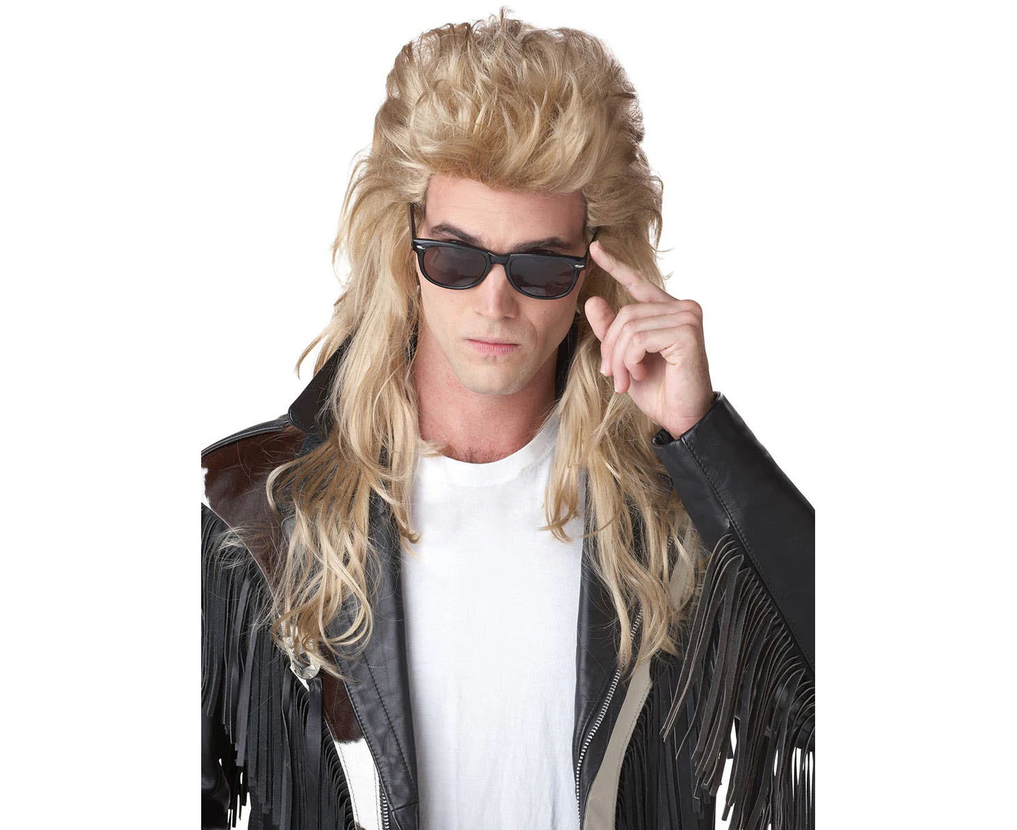 80s Rock Mullet Mens Blonde Wig Mens