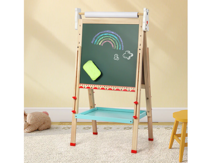 Bopeep Kids Easel Drawing Magnetic Board Children Wooden Double-sided 87-117cm