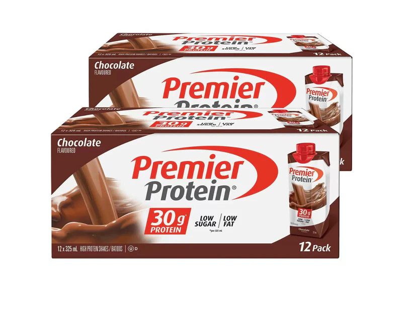 24 x Premier Protein Shake 30g Protein 325ml Drink Chocolate Flavour Low Sugar