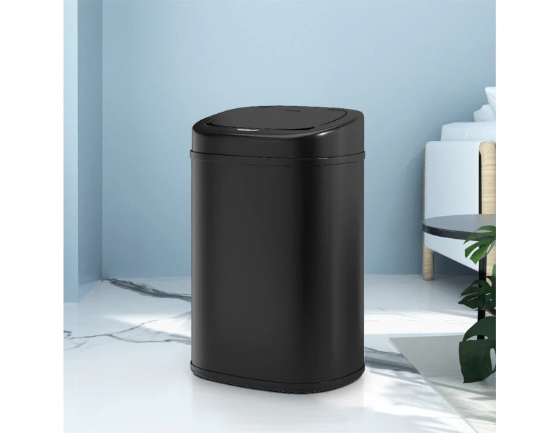 Devanti 82L Motion Sensor Bin Rubbish Automatic Black