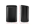 Devanti 82L Motion Sensor Bin Rubbish Automatic Black