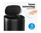 Devanti 82L Motion Sensor Bin Rubbish Automatic Black