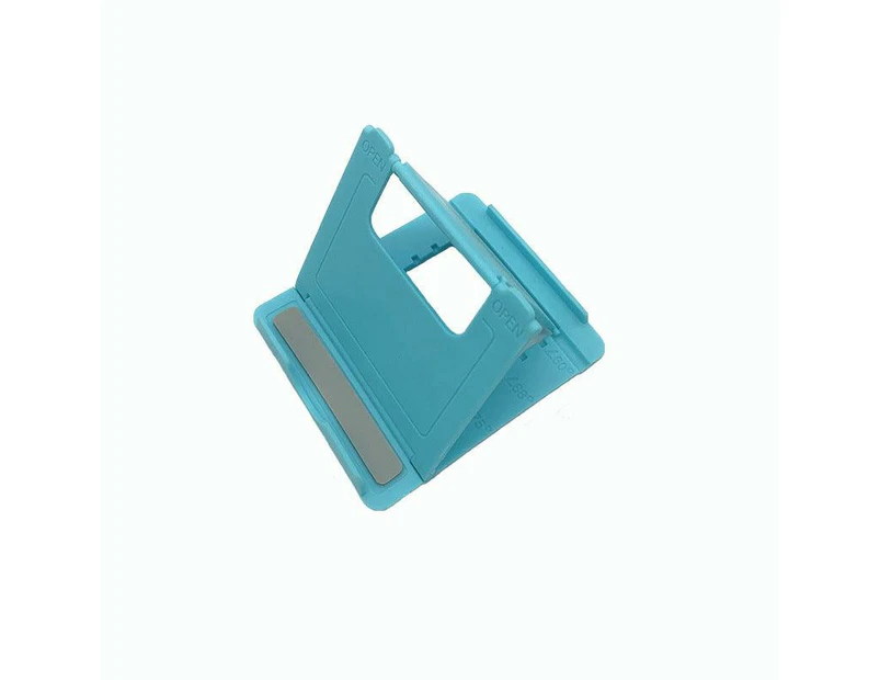 Universal Desk Stand Phone Ipad Tablet Holder Adjustable Foldable Portable - Blue