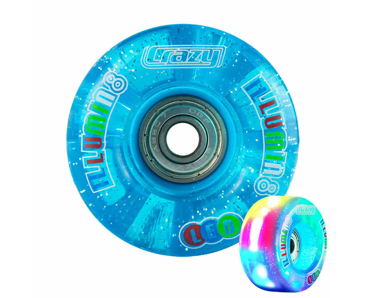 illumin8 LED Light-Up Roller Skate Wheels - Blue