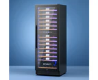 Devanti Wine Cooler Fridge Dual Zone 128 Bottles