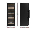 Devanti Wine Cooler Fridge Dual Zone 128 Bottles