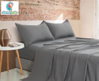 CleverPolly Vintage Washed Microfibre Sheet Set - Grey