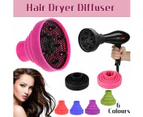 Silicone New Hair Dryer Universal Travel Professional Salon Foldable Diffuser Au - Blue