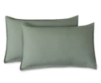 CleverPolly Vintage Washed Microfibre Sheet Set - Khaki Green