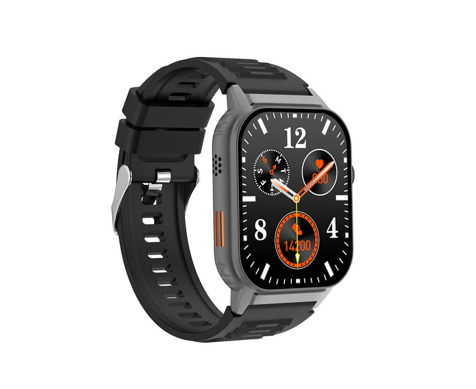 WIWU Bluetooth Smart Watch with Blood Pressure and Heart Rate Monitoring-Black