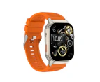 WIWU Bluetooth Smart Watch with Blood Pressure and Heart Rate Monitoring-Orange