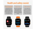 WIWU HD Screen Smart Watch 2.01 Inch with Waterproof HRV Fitness Tracker-Black