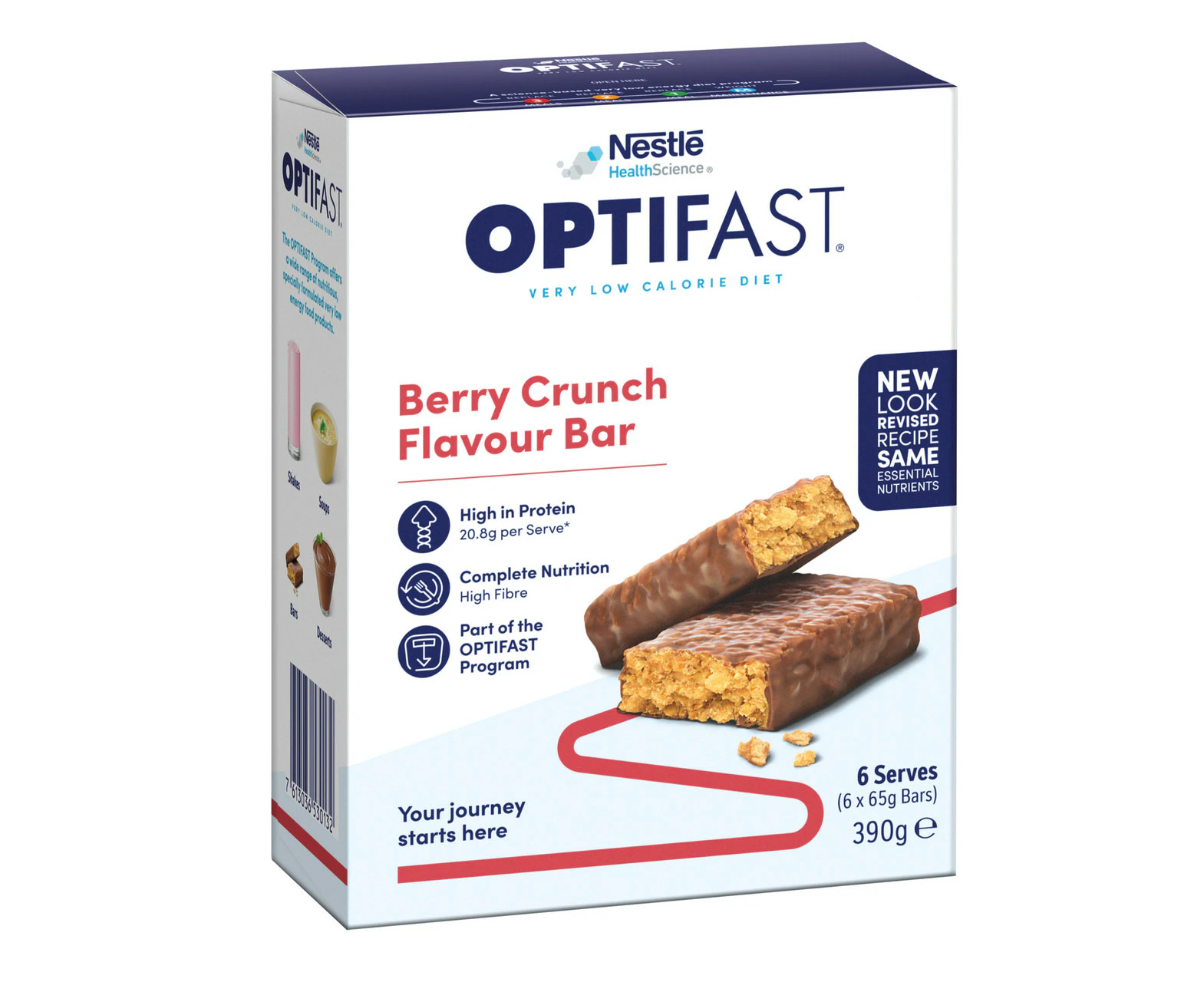 OPTIFAST VLCD Bar Berry Crunch 6 Pack 390g