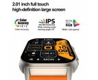 WIWU HD Screen Smart Watch 2.01 Inch with Waterproof HRV Fitness Tracker-Silver