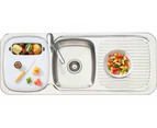 Oliveri LakeLand Double Left Hand Bowl Inset Sink With Drainer LL156