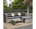 Livsip 5-Piece Outdoor Sofa Set Wicker Couch Lounge Setting Furniture