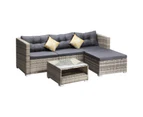 Livsip 5-Piece Outdoor Sofa Set Wicker Couch Lounge Setting Furniture