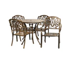 Livsip 5 Piece Outdoor Furniture Dining Set Patio Table Chairs Setting Cast Aluminum