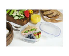 Locknlock 750ml Airtight Classic Special 3-Section Lunch Food Container Clear
