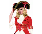 Pirate Captain Deluxe Womens Black Velvet Hat