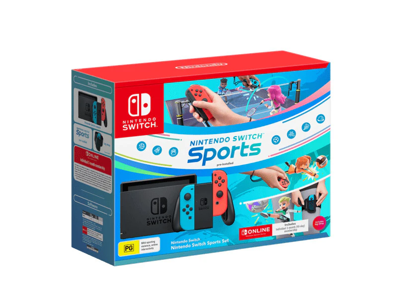 Nintendo Switch Neon Console - Sports Set Bundle - Multi