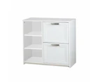Andy Modern 2-Drawer Office Storage Filling Cabinet - Distressed White - White