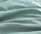 CleverPolly Vintage Washed Microfibre Quilt Cover Set - Seafoam