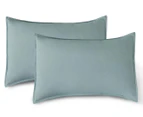 CleverPolly Vintage Washed Microfibre Quilt Cover Set - Seafoam