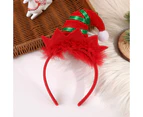 Sequin Santa Hat Headband With Gold Tone Glittery Crown, Christmas Themed Hair Accessories,style 2