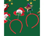6 Pcs Holiday Headbands,Cute Christmas Head Hat Toppers ,For Christmas Party,Christmas Dinner(B)