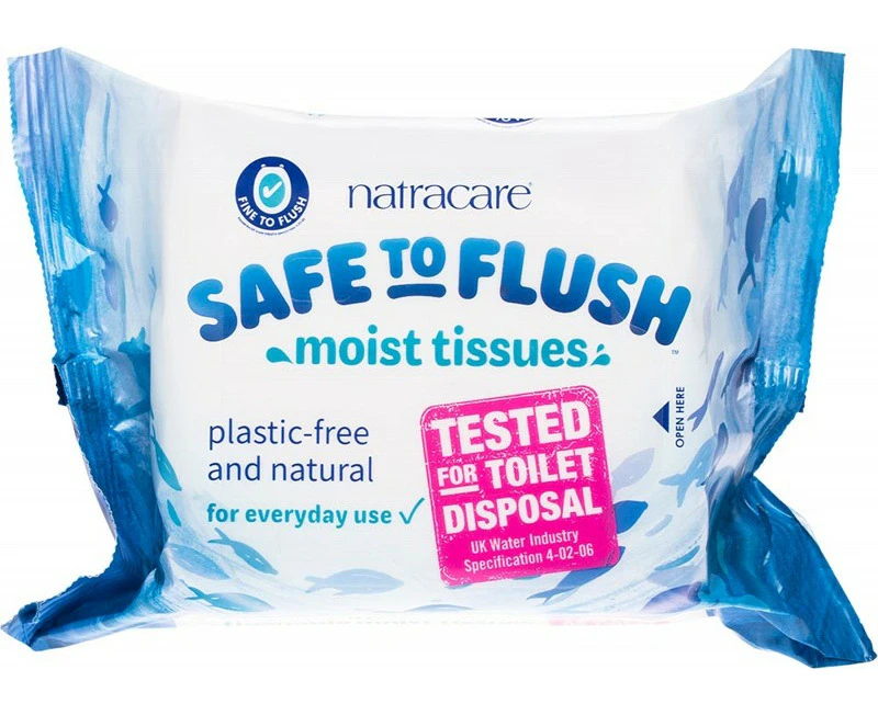 Natracare Moist Tissues Safe To Flush 30pk