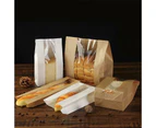 Takeaway Storage Baking Bread Bag Toast Food Packaging Bag Kraft Paper Bag White